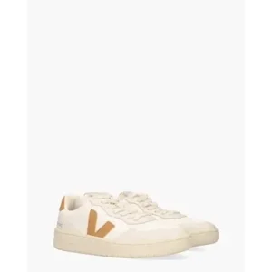 Veja V-90 B-Mesh Wit/Oranje Damessneakers