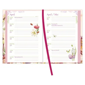 Zak agenda - 2026 - Janneke Brinkman - Orchidee - 8.3x11.5cm