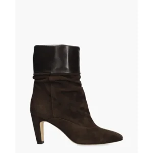 Julie Dee SE4011Donkerbruin Dames Enkellaarsjes