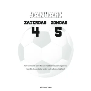 Scheurkalender - 2025 - Voetbalvragen