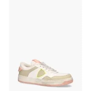 Philippe Model Lyon Recycle Mixage Wit/Beige/Roze Damessneakers