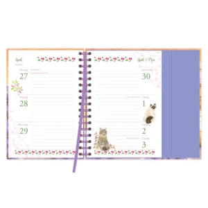 Spiraal agenda - 2026 - Franciens katten - Merah - 11x15.5cm