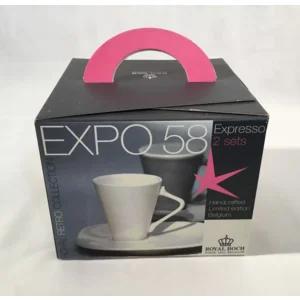 Royal Boch Expo 58 mokkatas en o/tas 2 stuks