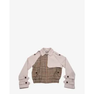 Aquila Beige Ruit Dames Bomerjack
