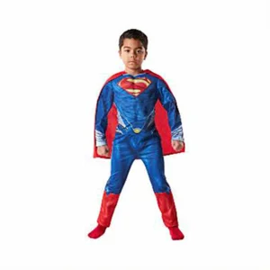 Superman kostuum met zachte borst maat 5-7 jaar