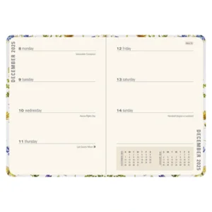 Agenda - 2026 - Compact - 16 maanden - Wilde bloementuin - 12,7x17,8cm