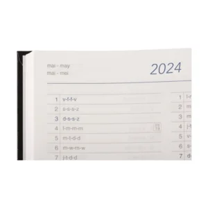 Agenda - 2024 - Eurodirect - Lederlook - Blauw - 4-talig