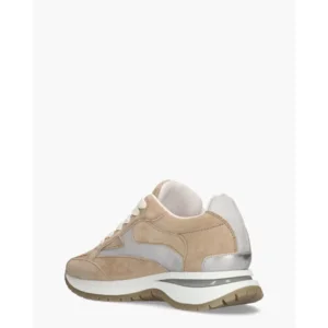 Via Vai Usher Riggs Beige/Zilver Damessneakers