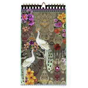 Kalender - Witte pauwen & paisley - Familie kalender - 2027 - 04-KAL.MM.2707