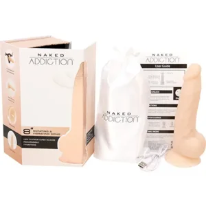 Naked Addiction Roterende & Vibrerende Vibrator Vanille 20 cm