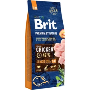 Brit Premium by Nature hondenvoer Senior S/M 15 kg - Hond