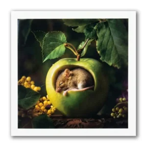 Kaart - Paperclip - Call of the wild - Muisje in een appel - VB0.0034