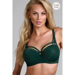Marlies Dekkers – BH Voorgevormd – Dame de Paris – 36430 – Pine Green and Gold Lurex