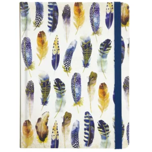 Notitieboek - Mid size journal - Watercolor feathers - 16x21cm
