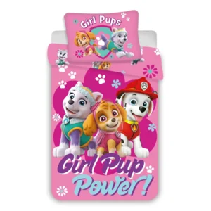 Paw Patrol Everest, Skye & Marshall dekbedovertrek "Girl Pup Power!"