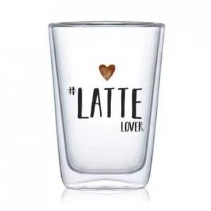 Dubbelwandig glas Latte lover 400ml