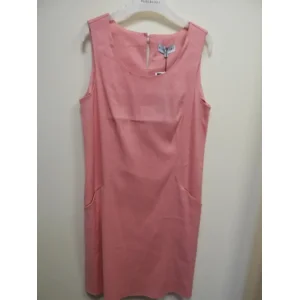 Bluebeery Kleed: mouwloos, Koraal Roze ( Linnen / viscose ) ( BLU.9 )