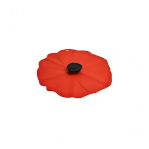 Deksel in silicone - Model Poppy rood - Charles Viancin 20cm