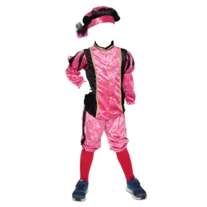 Kostuum - Piet - Roze - Velours - mt.116