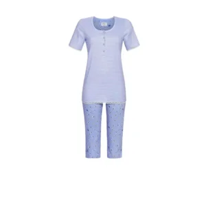Ringella Pyjama Dames: korte mouw, Capri broek, gestreept ( RIN.517 )