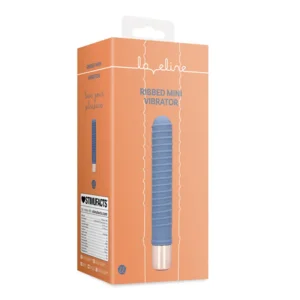 Loveline Ribbed Mini Vibrator Blue Horizon 14 cm