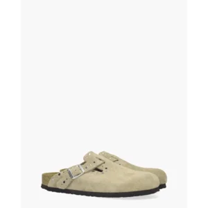 Birkenstock Boston Rivets Taupe Damesslippers