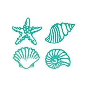 Couture creations - seashells - embossing