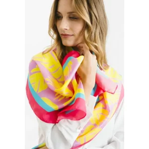 Yellow Feather Scarf