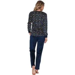 Pastunette Dames pyjama: Blauw, fleece ( PAS.127 )