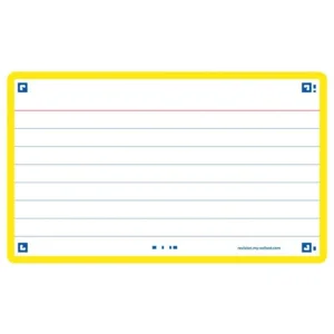 Flashcard Oxford 2.0 75x125mm 80vel 250gr lijn geel