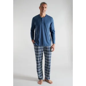 Ceceba Heren Pyjama: Blauw, karree broek ( cec.75 )