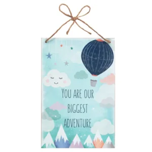 Decoratiebord - You are our biggest adventure - Baby - Hout - 20x30cm