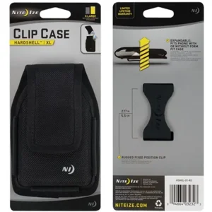 Nite Ize Clip Case HardShell Universal Rugged Verticaal telefoon Tasje XL Zwart HSHXL-01-R3