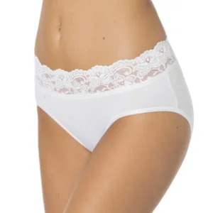 Sloggi Dames Romance Midi: Wit / Zwart ( Slog.145 / Slog.149 )