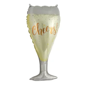 Folieballon - Champagneglas - Cheers - 84cm - Zonder vulling
