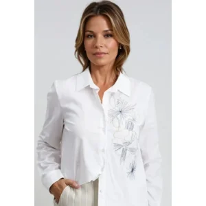 Signe Nature Bloes: Wit, broderie ( Signe.1367 )