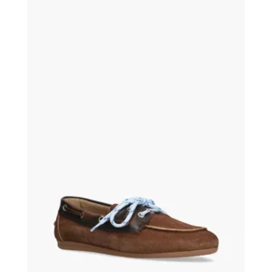Posa Boat Loafer Brushed Bruin Dames Veterschoenen