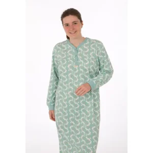 Perlina Dames nachthemd: Janne C, Gemoltoneerd, 115cm ( LINA.90 )