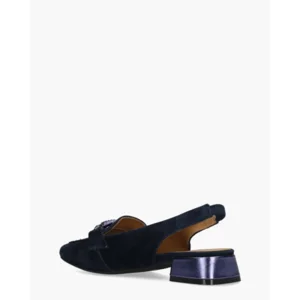 Di Lauro Wasima Donkerblauw Dames Slingbacks