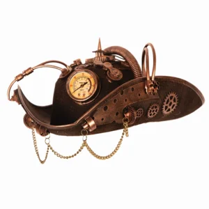 Steampunk Piratenhoed – Luxe Hoed met Brillen & Versieringen voor Feest, Carnaval & Cosplay