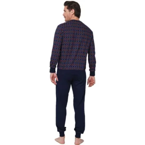 Pastunette Heren Pyjama: Blauw, 100% katoen ( PAS.121 )