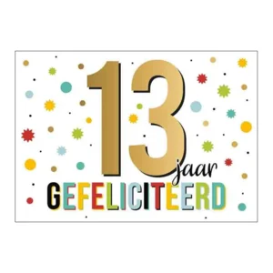 Kaart - Goud waard - 13 jaar - GWA04