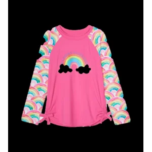 Hatley Meisjes UV Zwem Tshirt Over The Rainbow