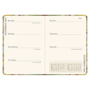 Agenda - 2026 - Compact - 16 maanden - Bomen aquarel - 12,7x17,8cm