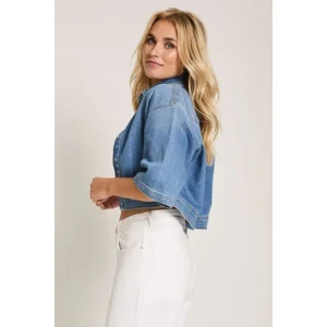 Para Mi Jeans vest: Mauve, Jacket, Daily denims, Mid sky Blue ( PARA.362 )