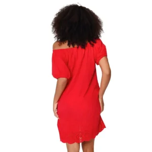 Lingadore Cotton strandjurk in rood