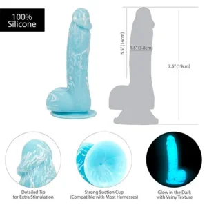 Addiction Luke Dildo Glow in the Dark 19 cm