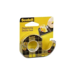 Scotch Plakband (dubbelzijdig) 12mm x 6,3m + afroller