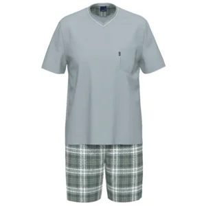 Ammann heren pyjama: Licht blauw, korte mouw ( AMM.621 )