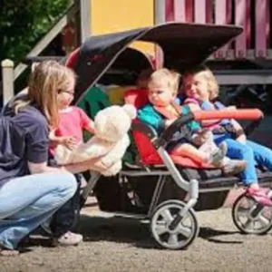 Familidoo Vierlingwagen Lidoo Star BB + (nieuwste versie 2020) - Buggy voor 4 kinderen met ligstand